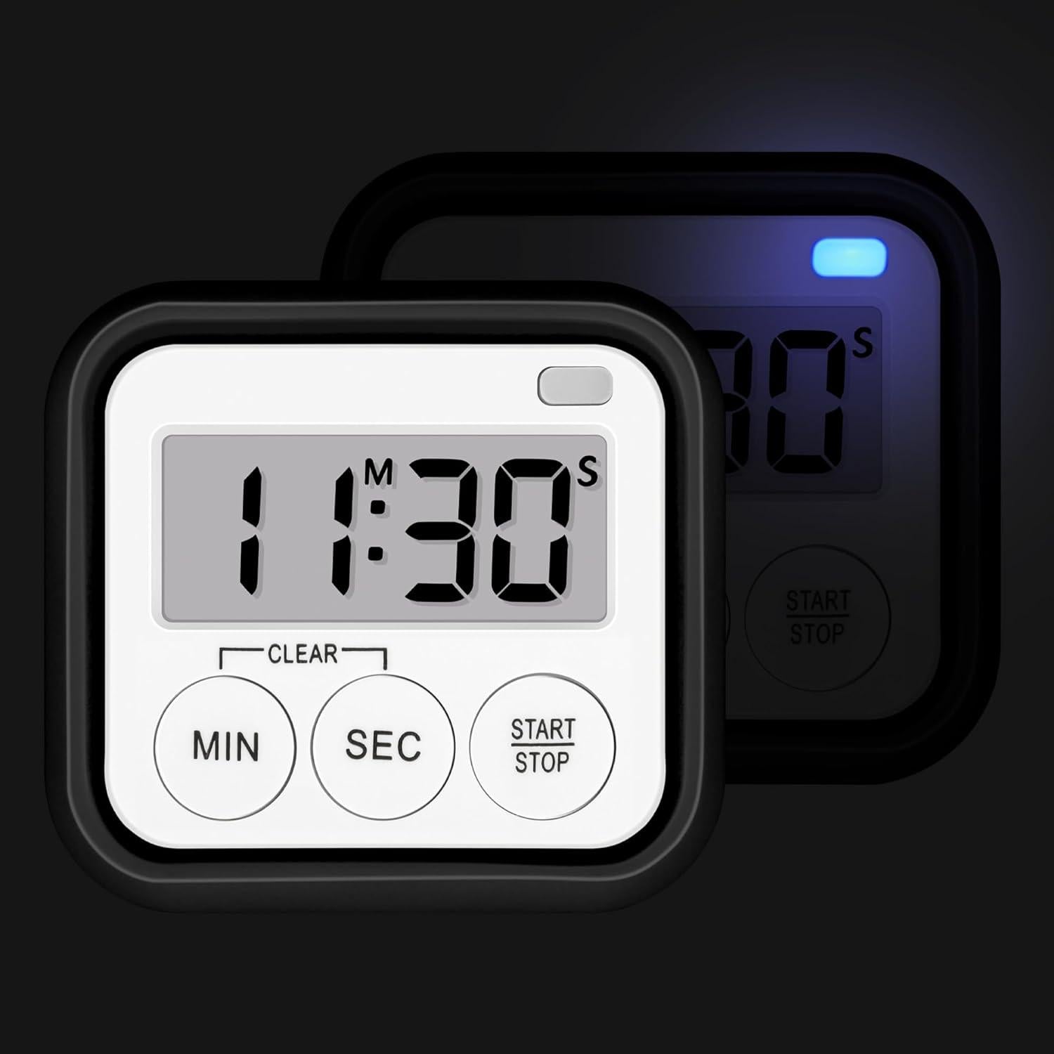 Temporizador Digital Magnético AOUVES para Cocina y Aula 2 Paquete