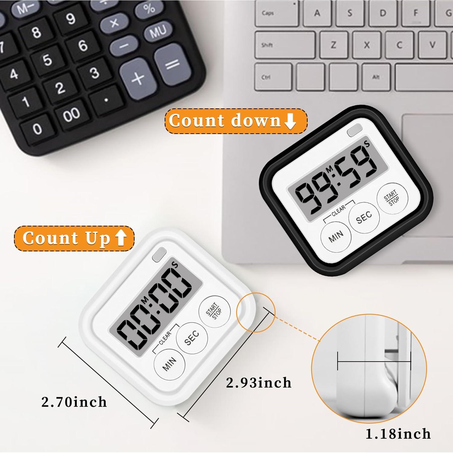 Temporizador Digital Magnético AOUVES para Cocina y Aula 2 Paquete