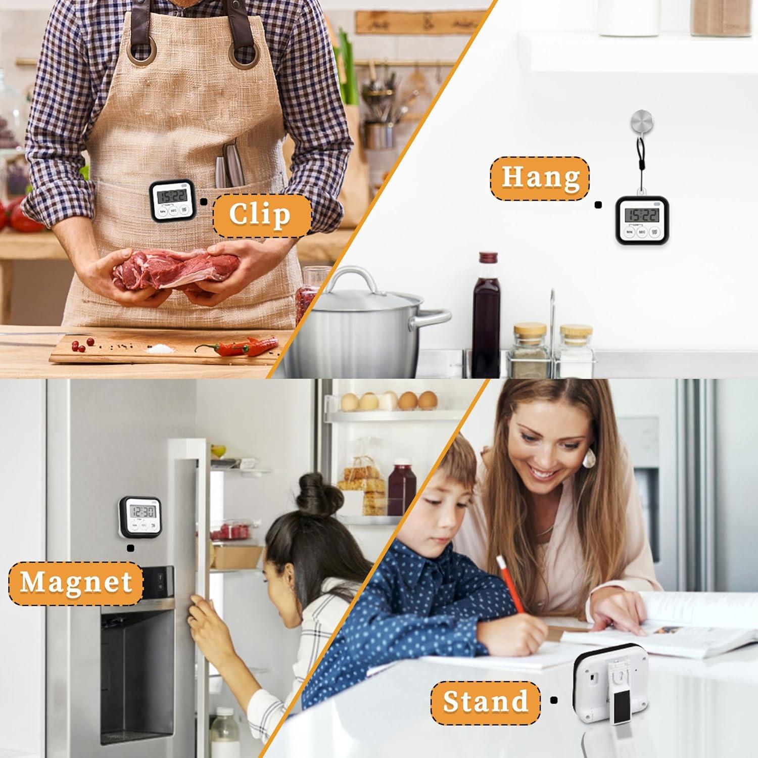 Temporizador Digital Magnético AOUVES para Cocina y Aula 2 Paquete