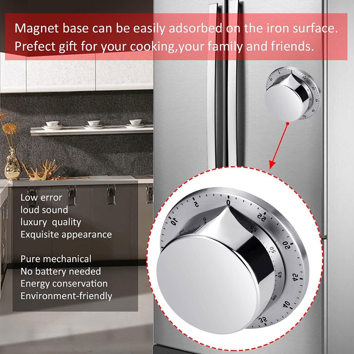 Temporizador de Cocina Mecánico ALBAYRAK Acero Inoxidable 70dB