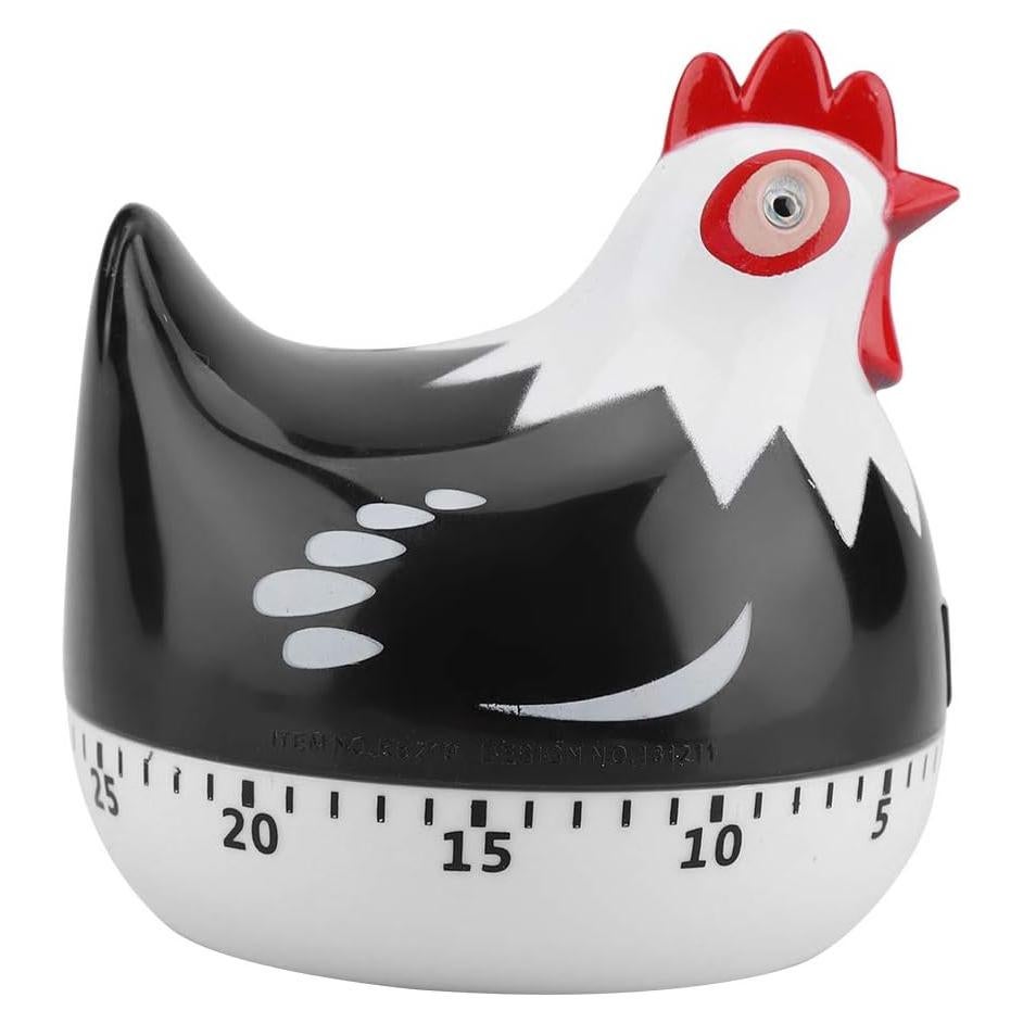 Temporizador de Cocina Genérico Patrón Pollo Negro 6.5cm