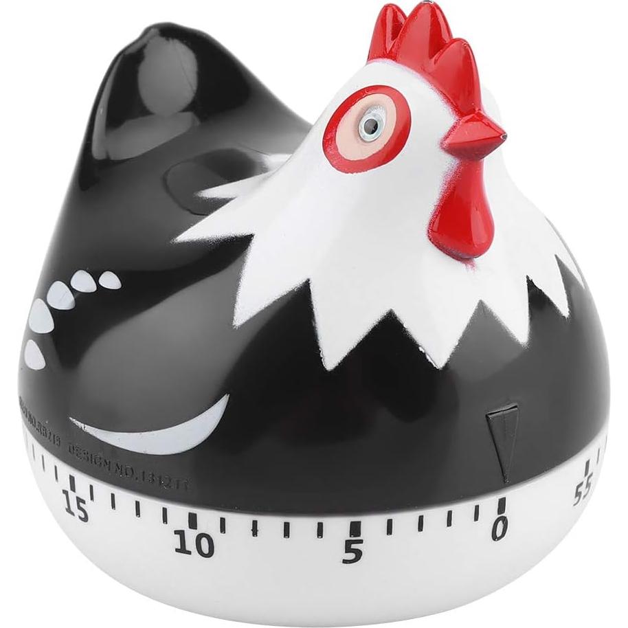 Temporizador de Cocina Genérico Patrón Pollo Negro 6.5cm