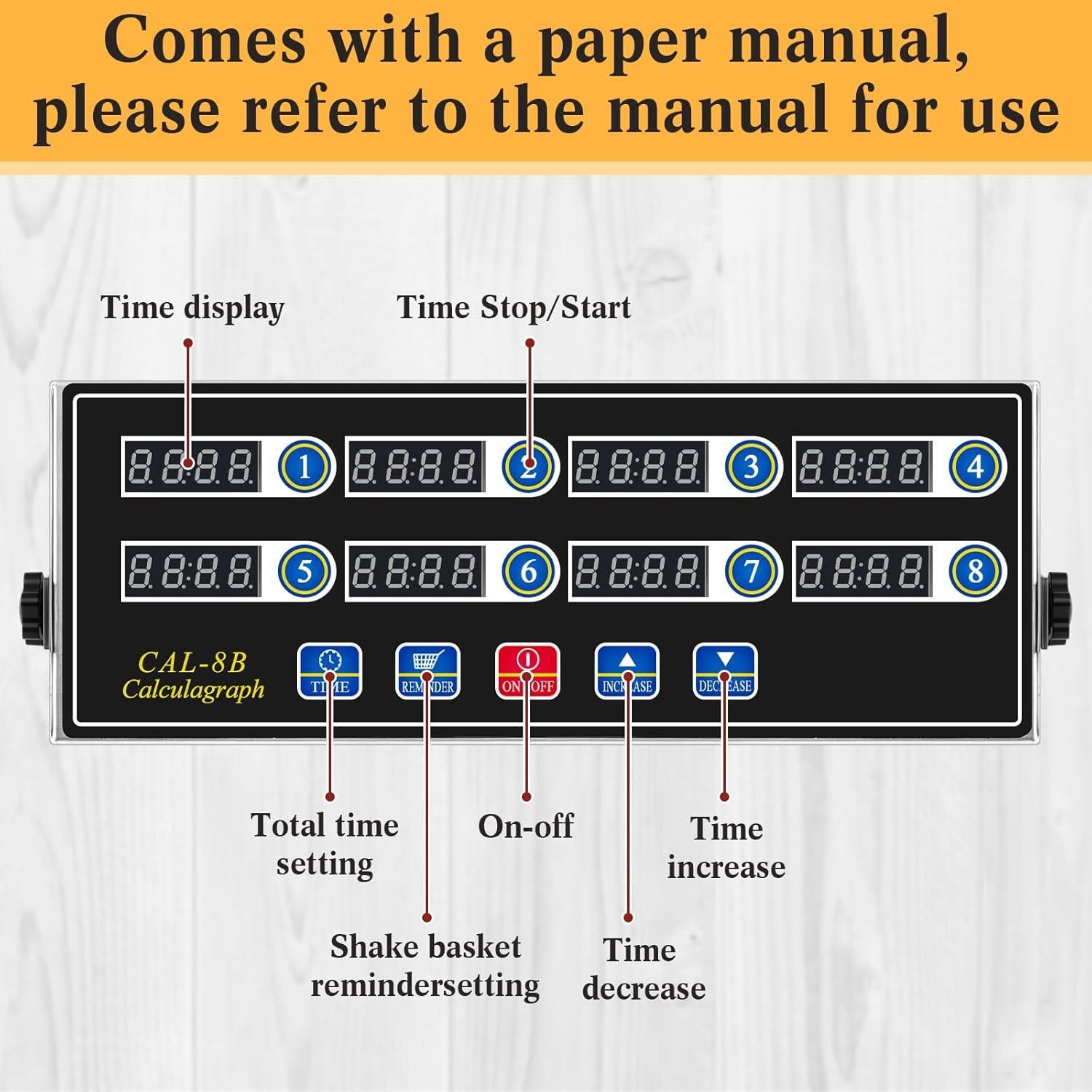 Temporizador Digital de Cocina Relaxweex 8 Canales Alarma Fuerte