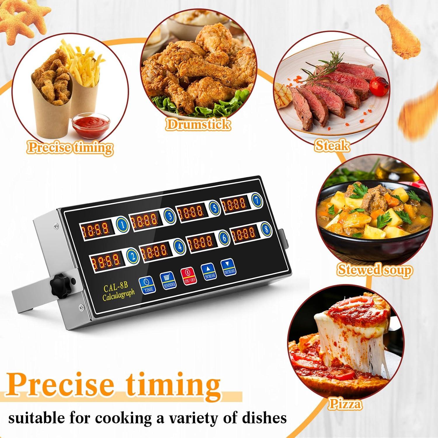 Temporizador Digital de Cocina Relaxweex 8 Canales Alarma Fuerte