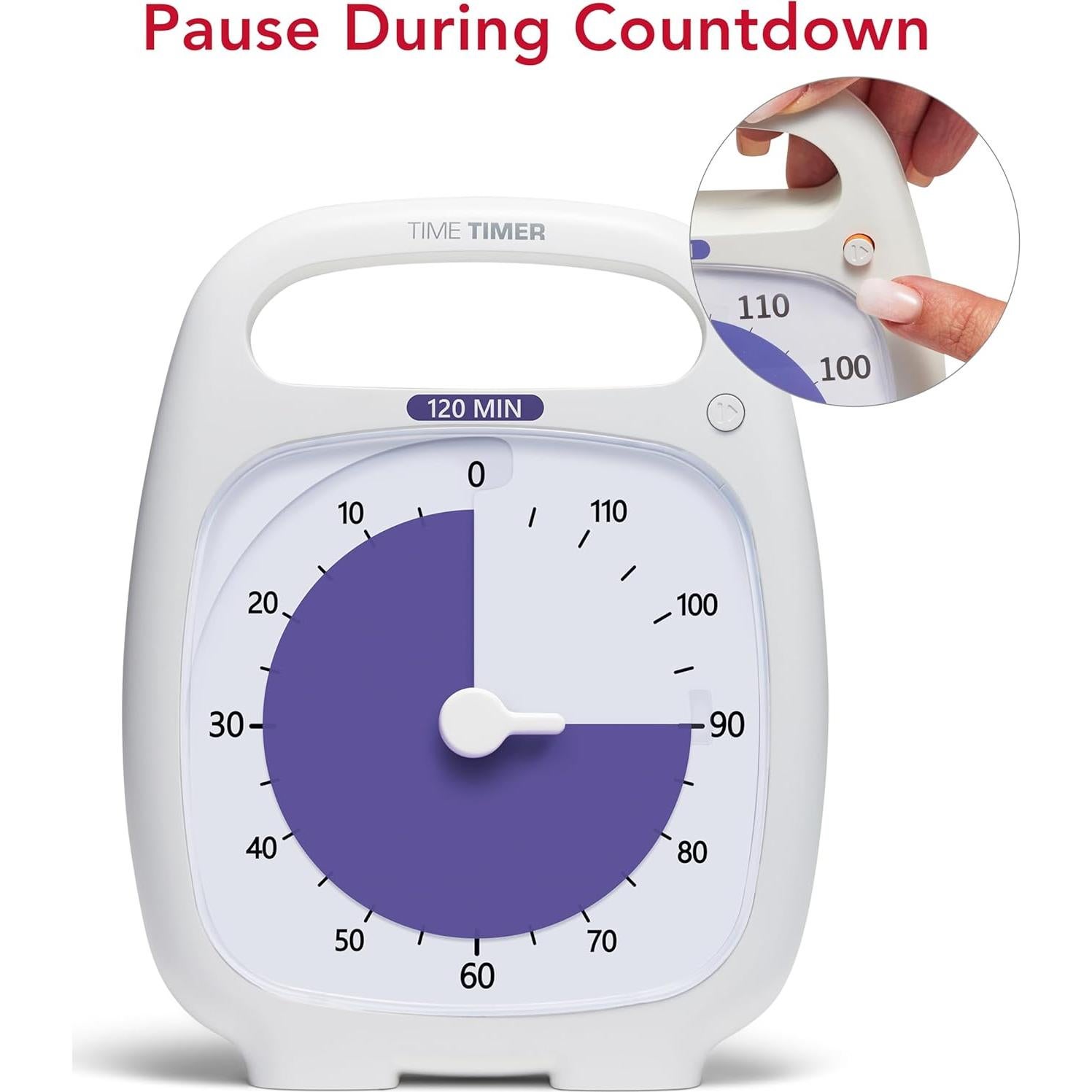 Temporizador Visual Time Timer 120 Minutos Blanco Portátil