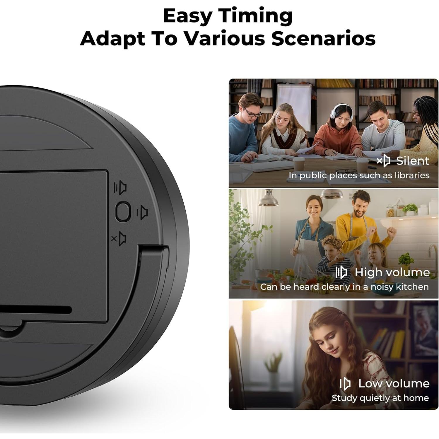 Temporizador de Cocina EooCoo Digital con Pantalla Grande 199 Min