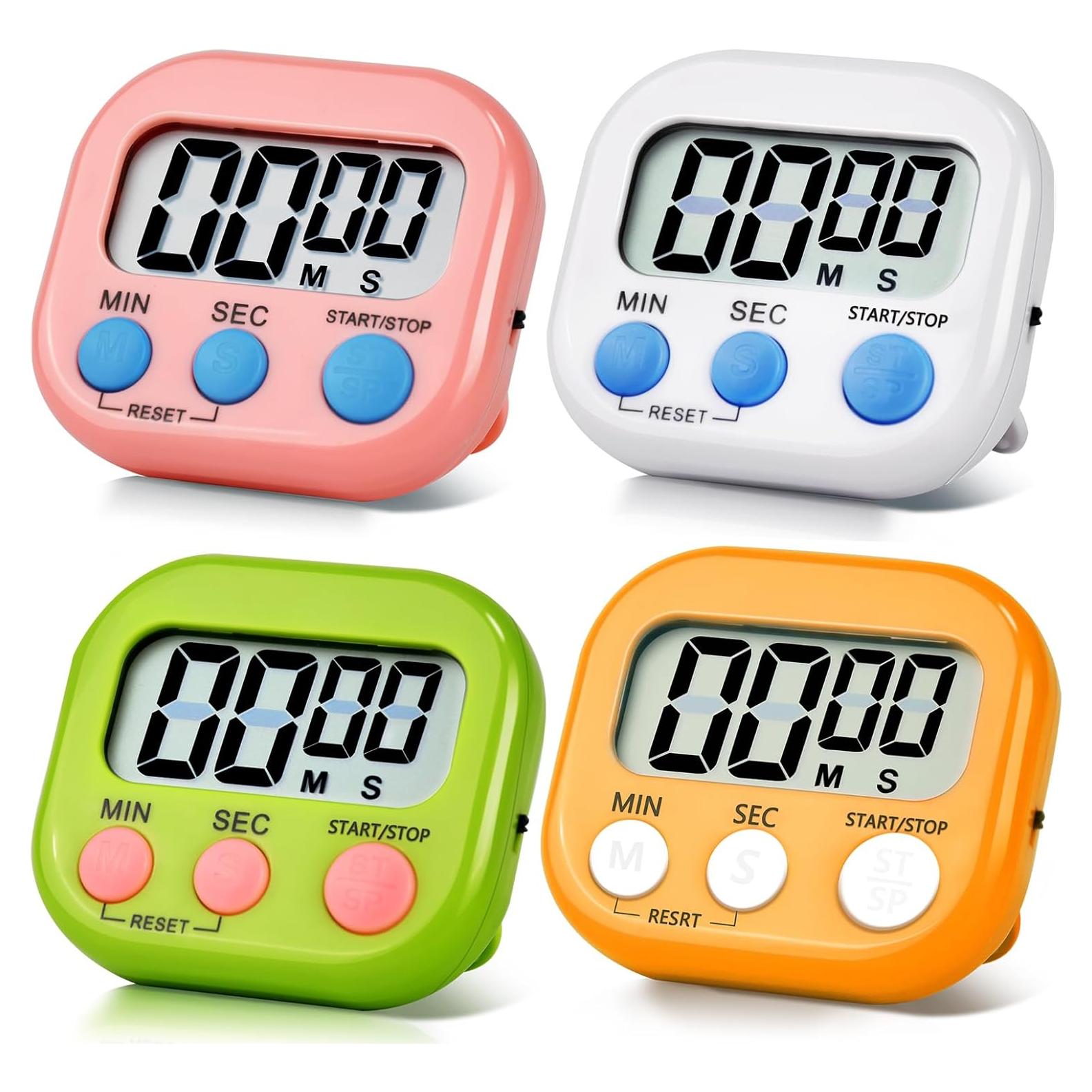 Paquete de 4 Temporizadores Digitales Magnéticos CZBRO