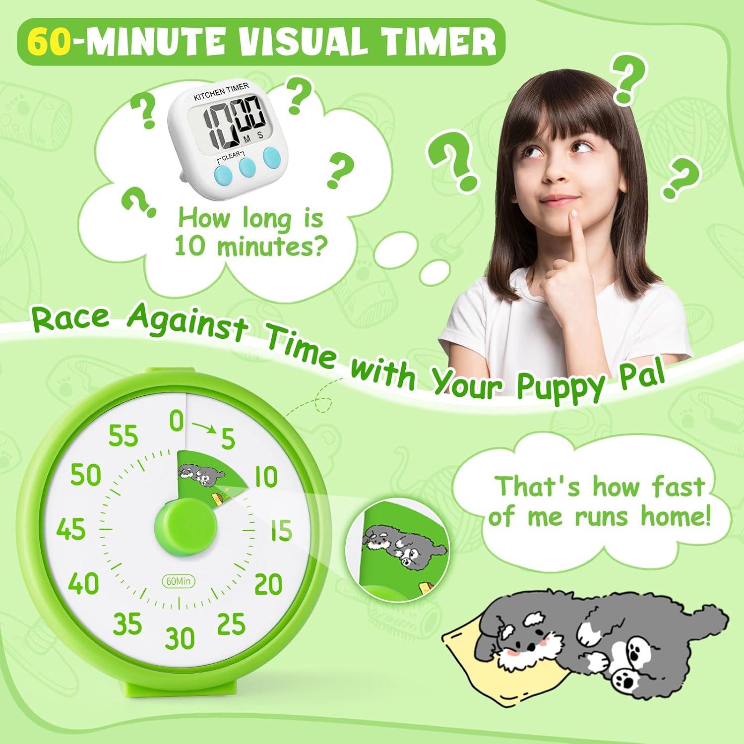 Temporizador Visual HIPPIH 60 Minutos Silencioso Verde