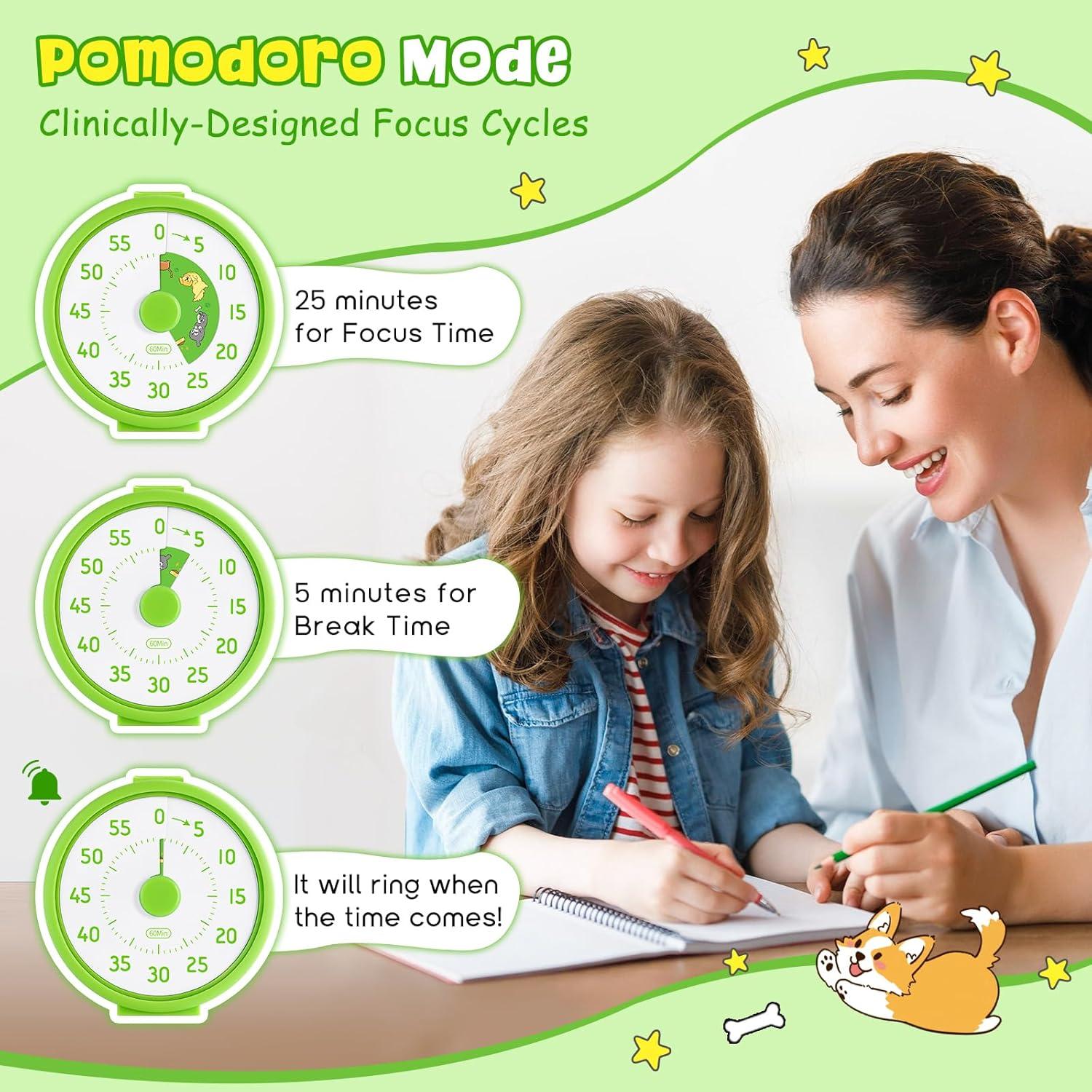 Temporizador Visual HIPPIH 60 Minutos Silencioso Verde