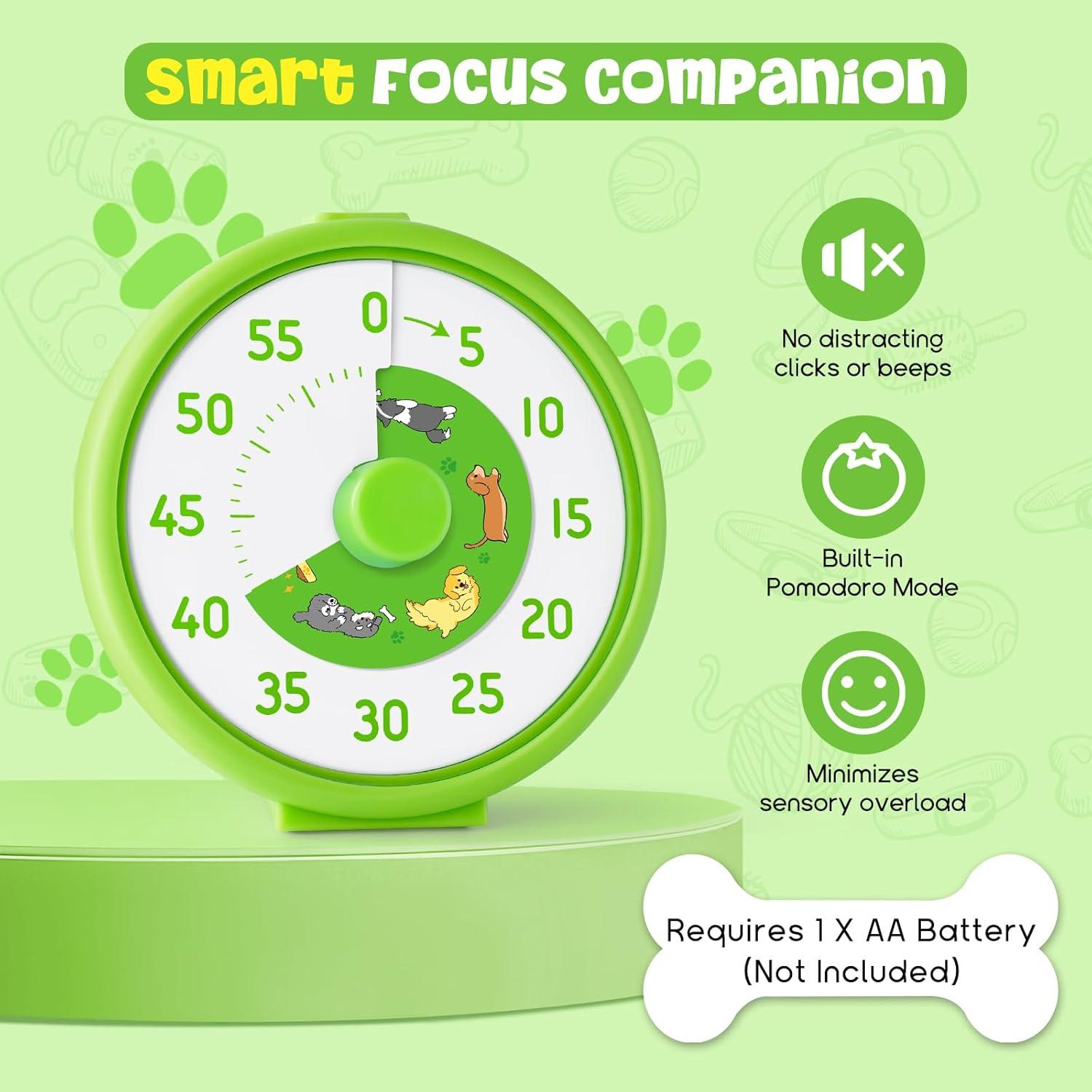 Temporizador Visual HIPPIH 60 Minutos Silencioso Verde