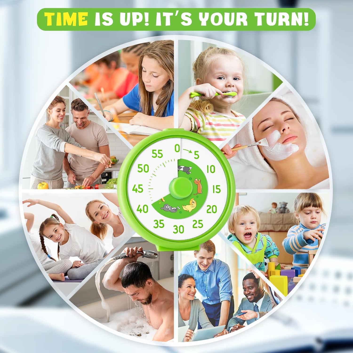 Temporizador Visual HIPPIH 60 Minutos Silencioso Verde