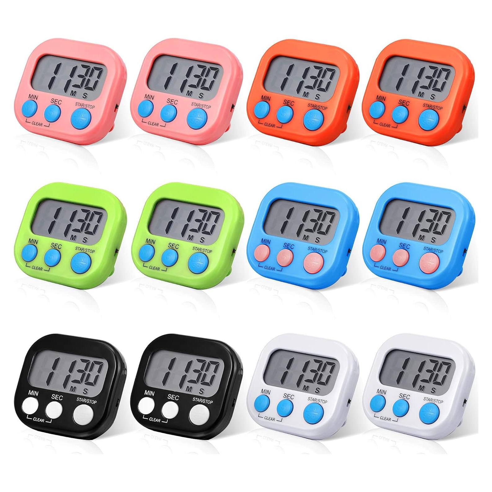 Temporizador de Cocina Digital Weewooday 12 Piezas 99 Minutos