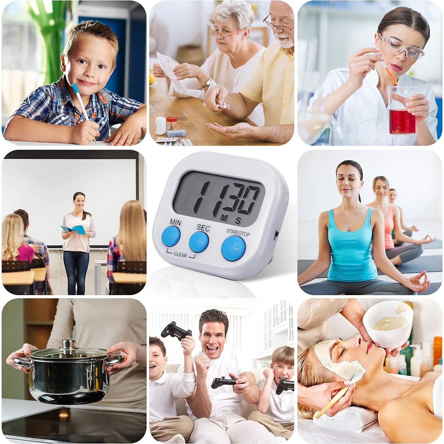 Temporizador de Cocina Digital Weewooday 12 Piezas 99 Minutos