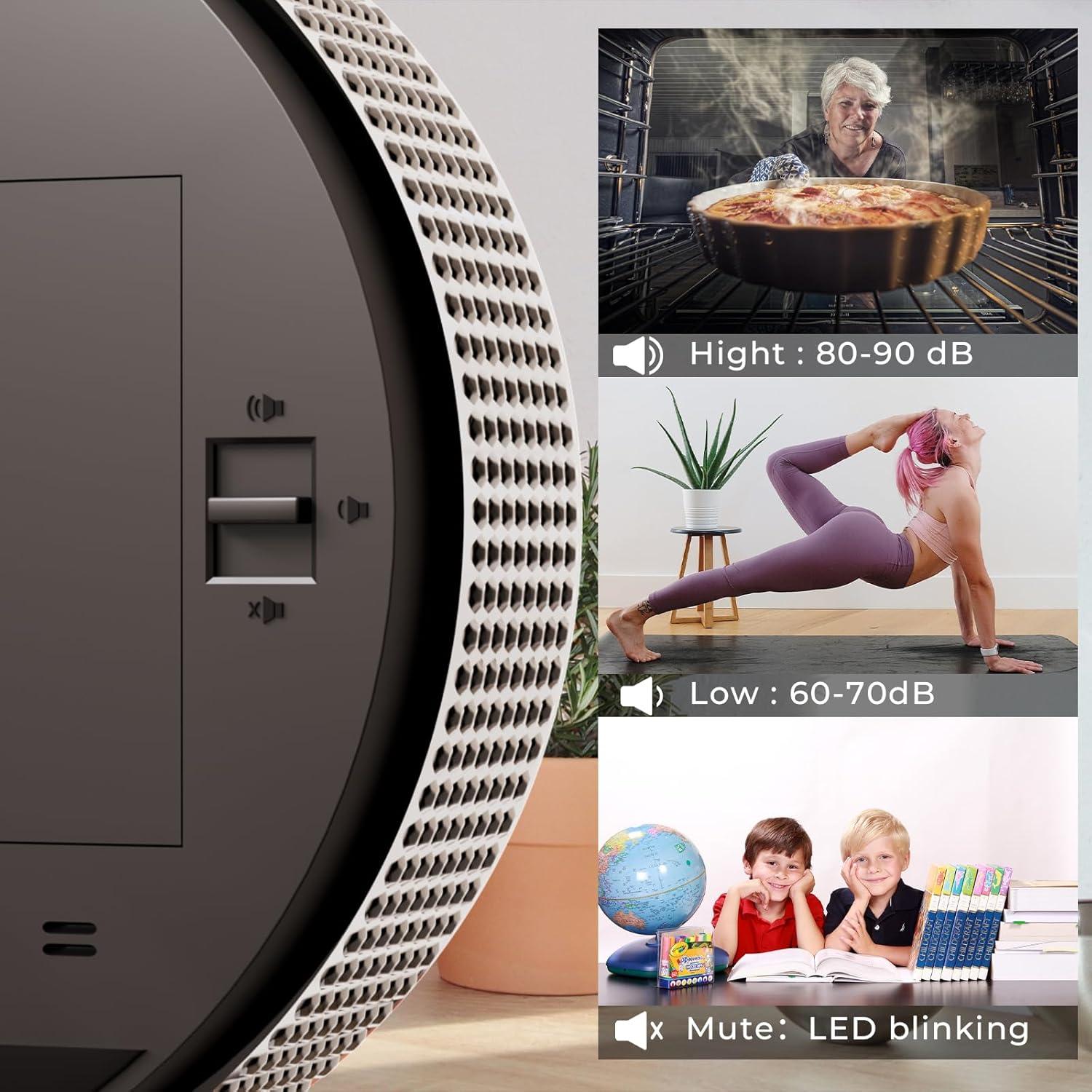 Temporizador de Cocina Digital Eshome Negro con Pantalla LED