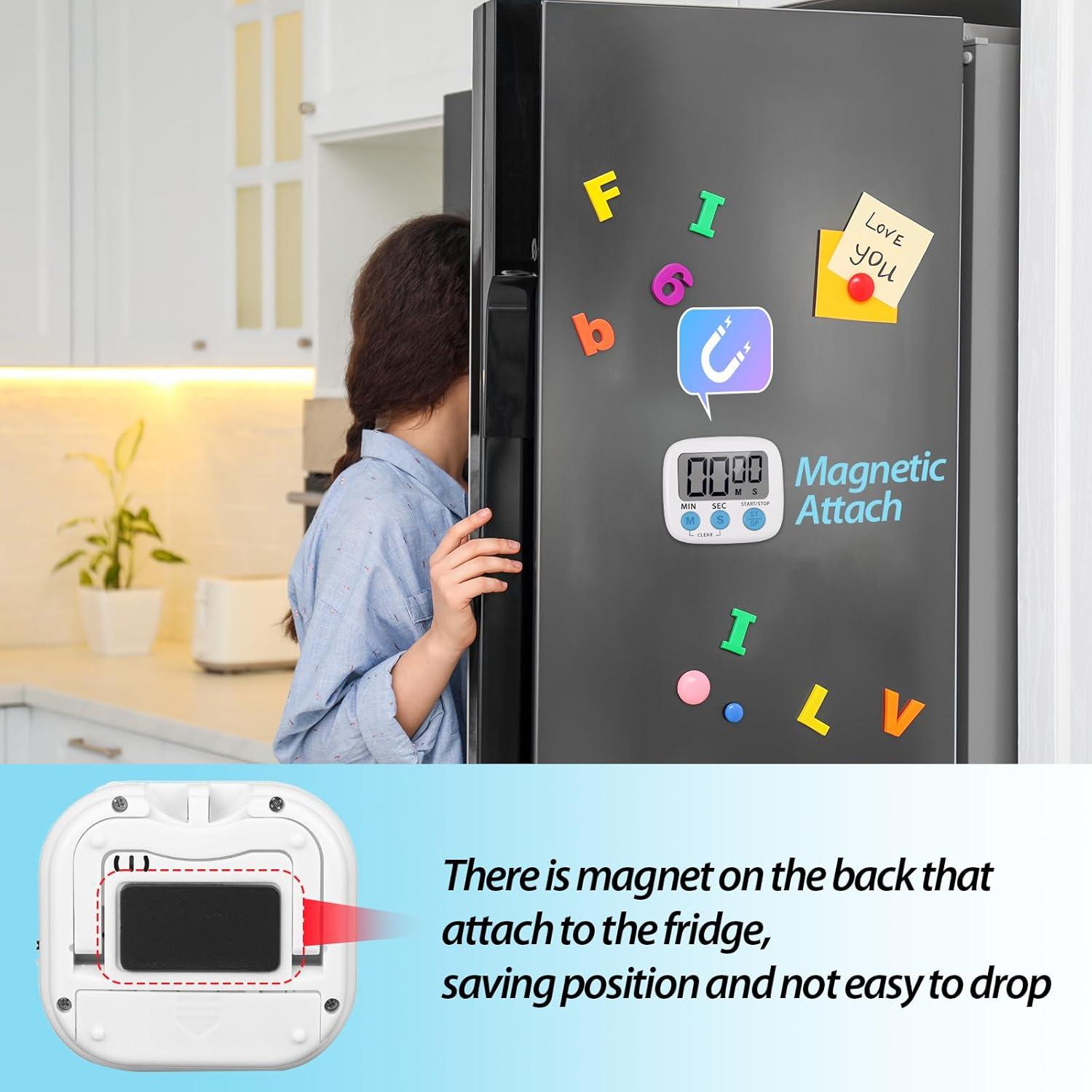 Temporizador Digital de Cocina Weewooday 24 Piezas Magnético