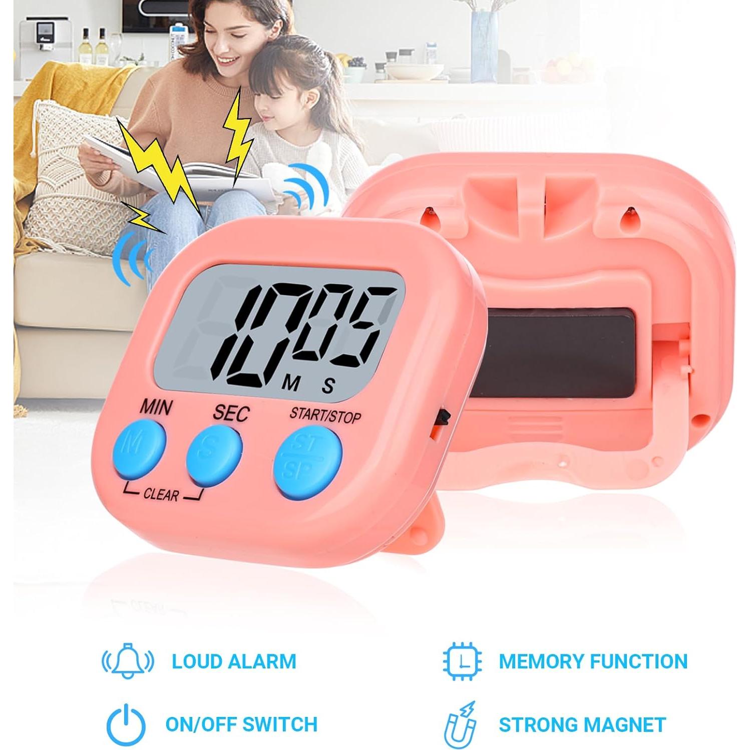 Temporizador de Cocina Digital 12 Piezas Magnético Multicolor