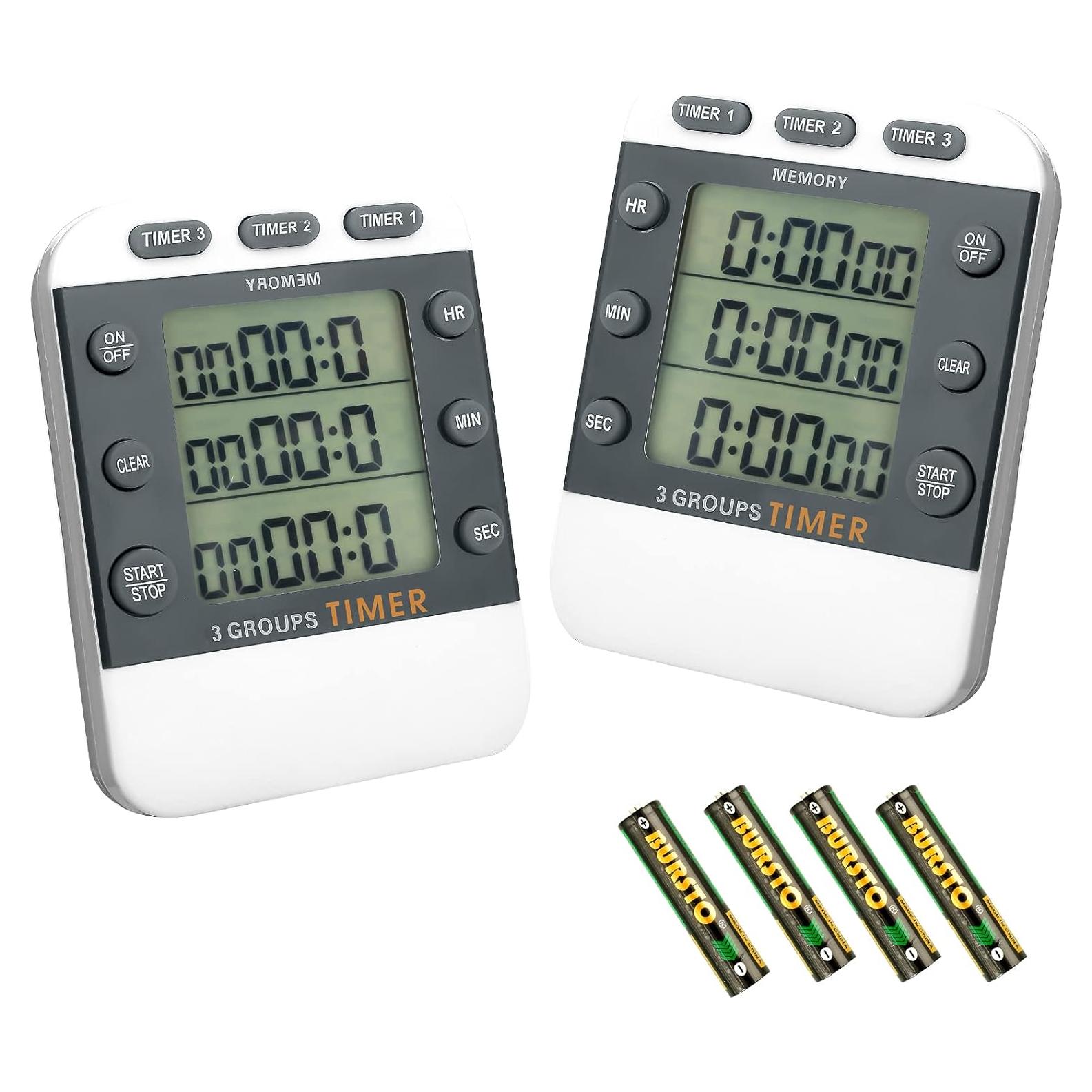 Temporizador Digital de Cocina Photect 2 Piezas 3 Canales