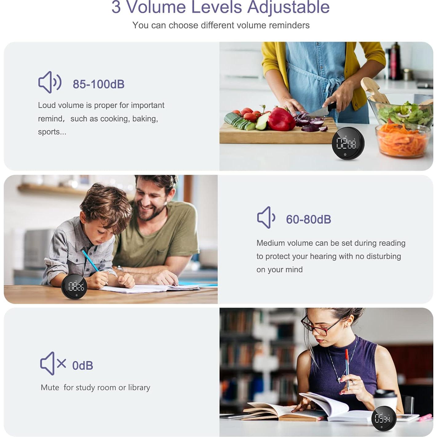 Temporizador Digital Magnético OQIMAX KA104B con Pantalla LED