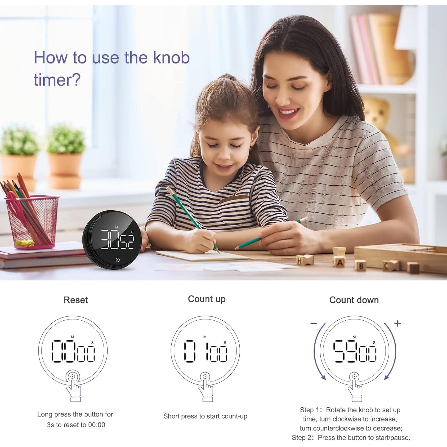 Temporizador Digital Magnético OQIMAX KA104B con Pantalla LED