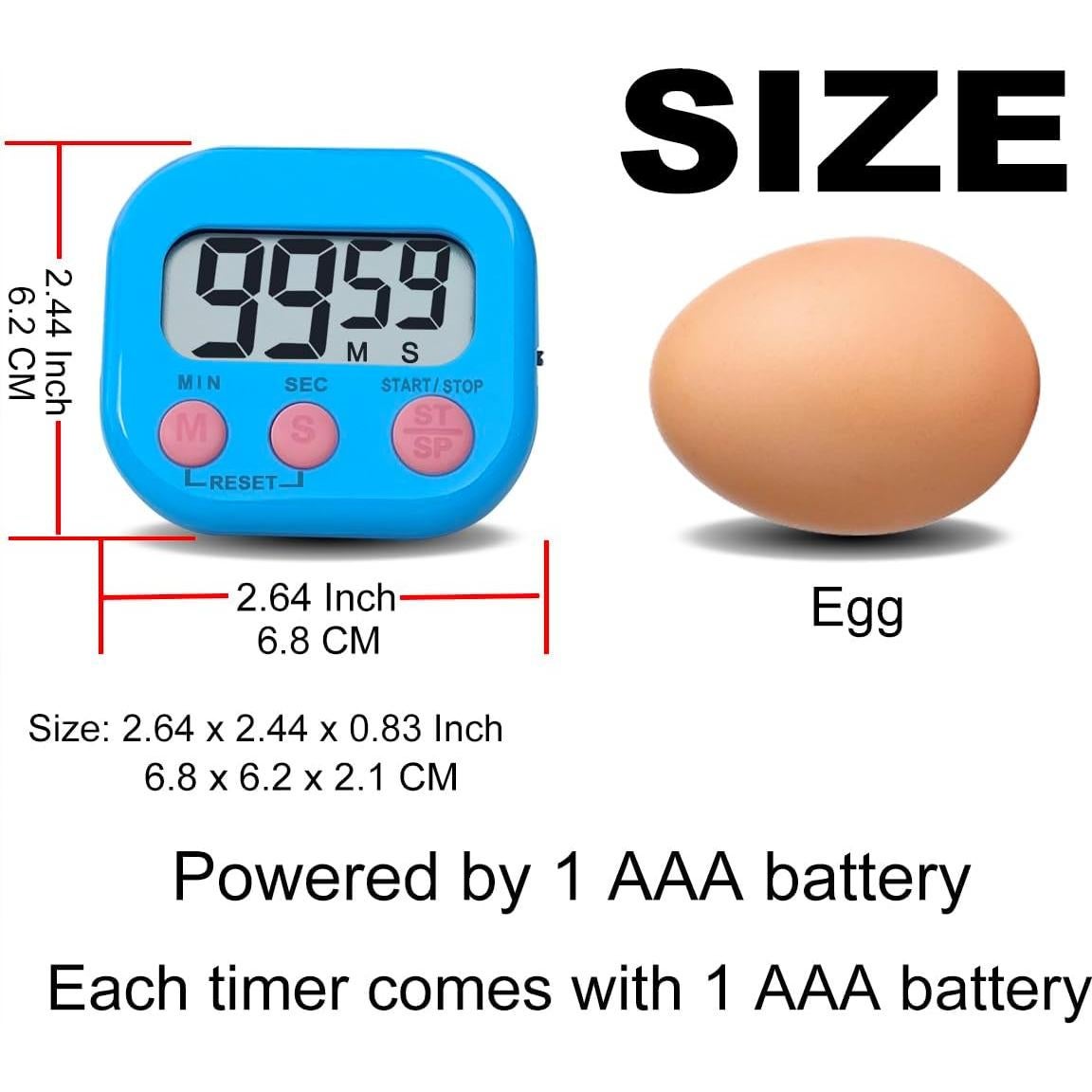 Temporizador de Cocina Digital BESTWYA con Pantalla LCD 6 Colores