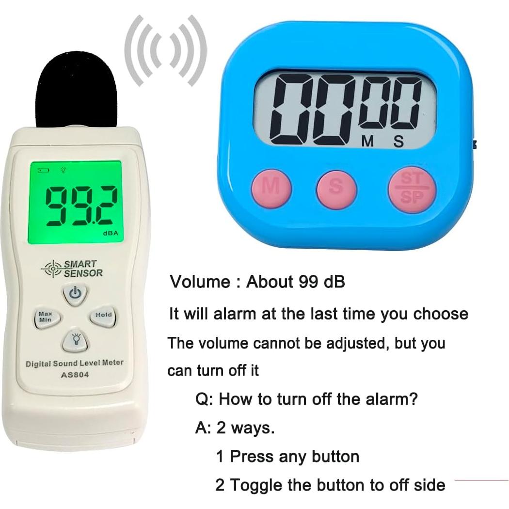 Temporizador de Cocina Digital BESTWYA con Pantalla LCD 6 Colores