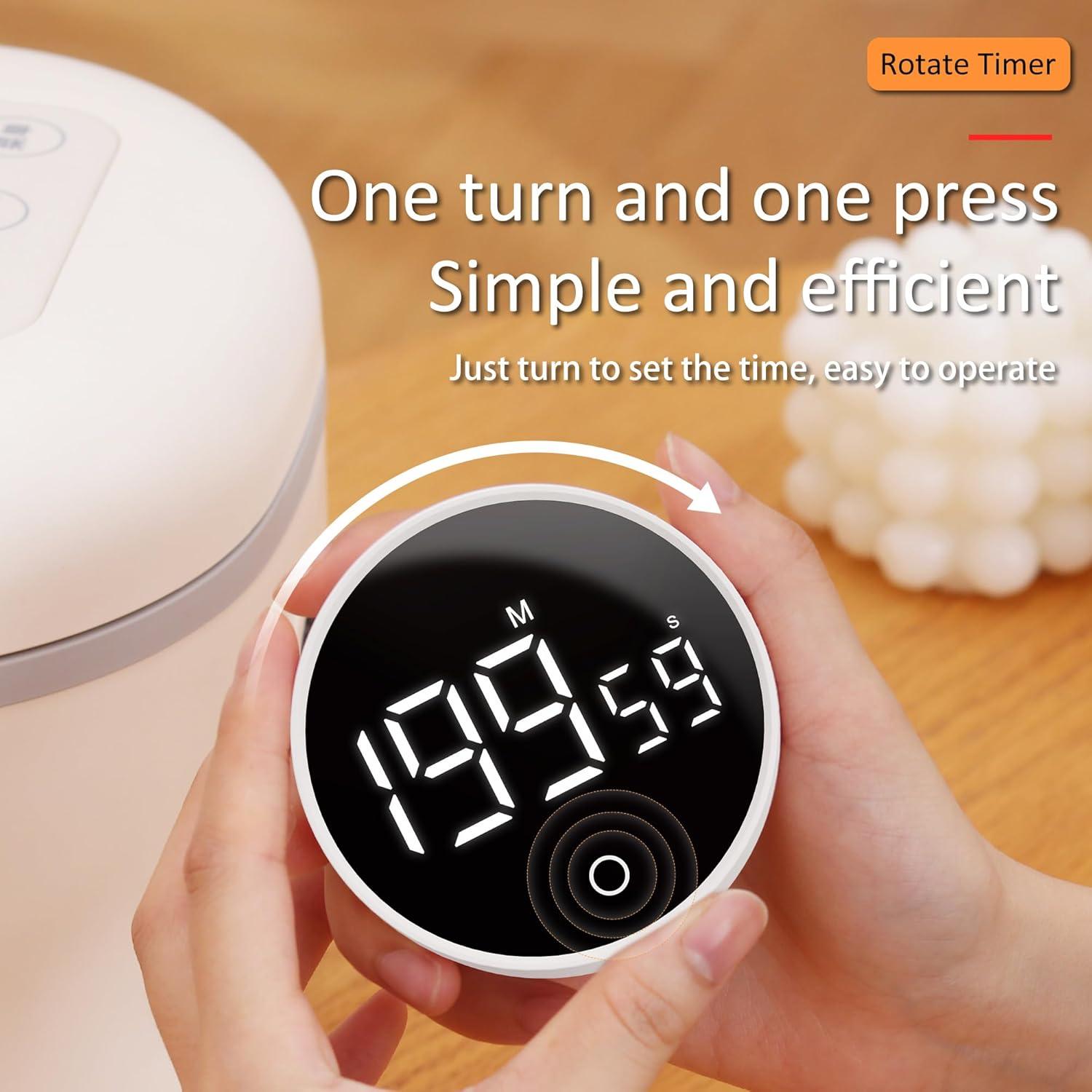 Temporizador de Cocina Digital Exlliy Magnético LED 199 Minutos