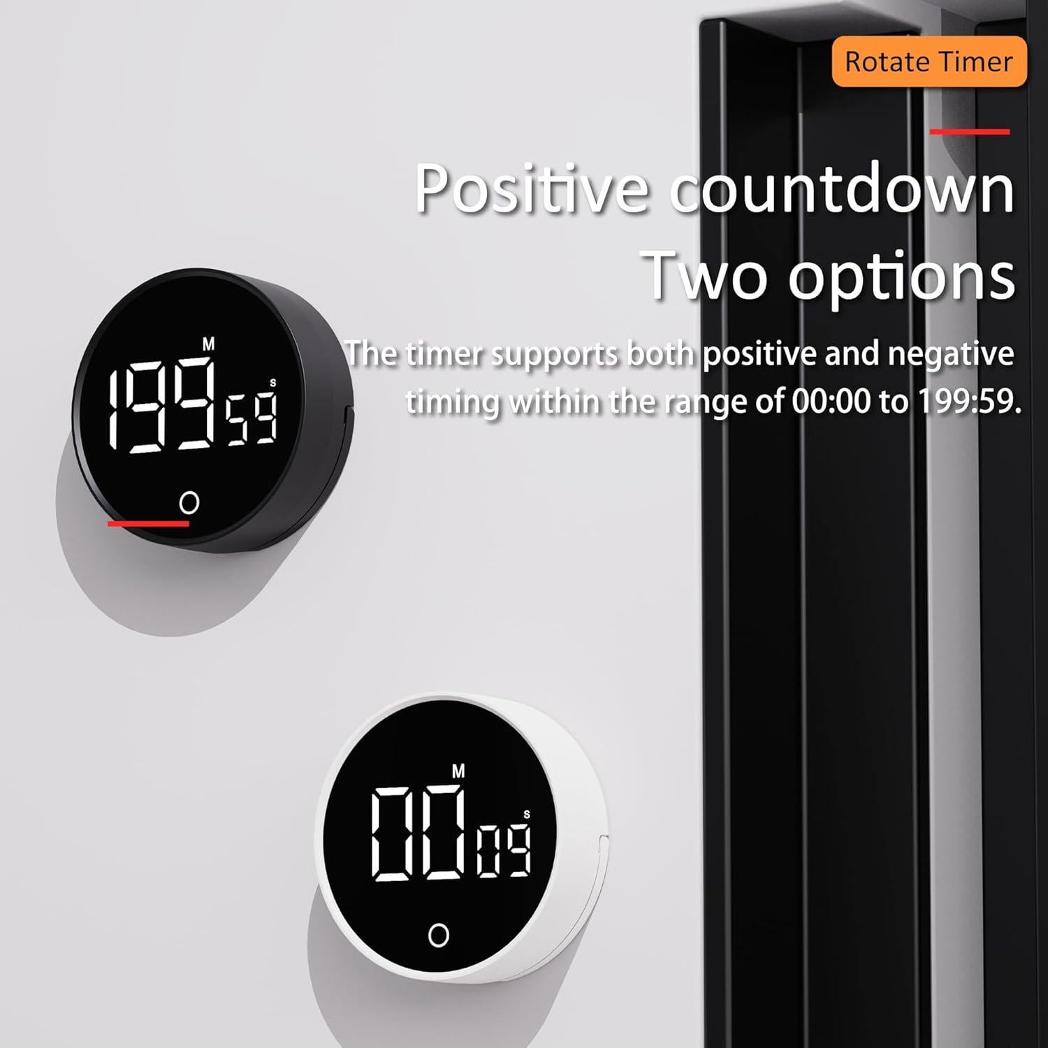 Temporizador de Cocina Digital Exlliy Magnético LED 199 Minutos