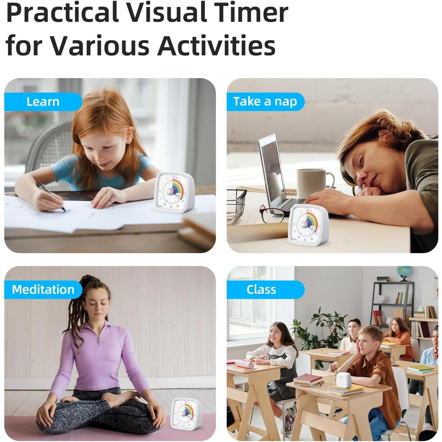 Temporizador Visual Ainowes 60 Minutos con Luz Nocturna
