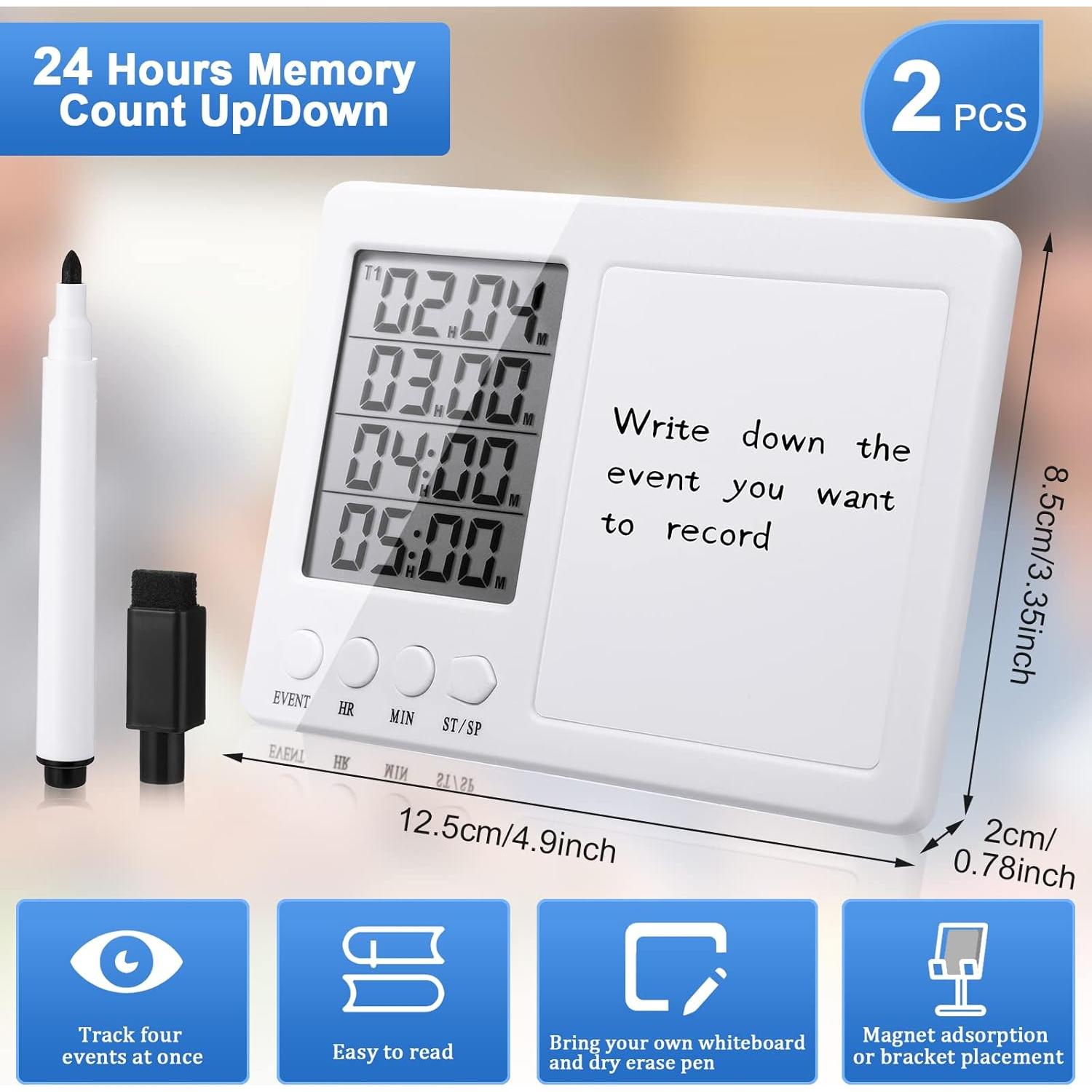 Temporizador Digital de Cocina Fabbay 2 Piezas 4 Eventos