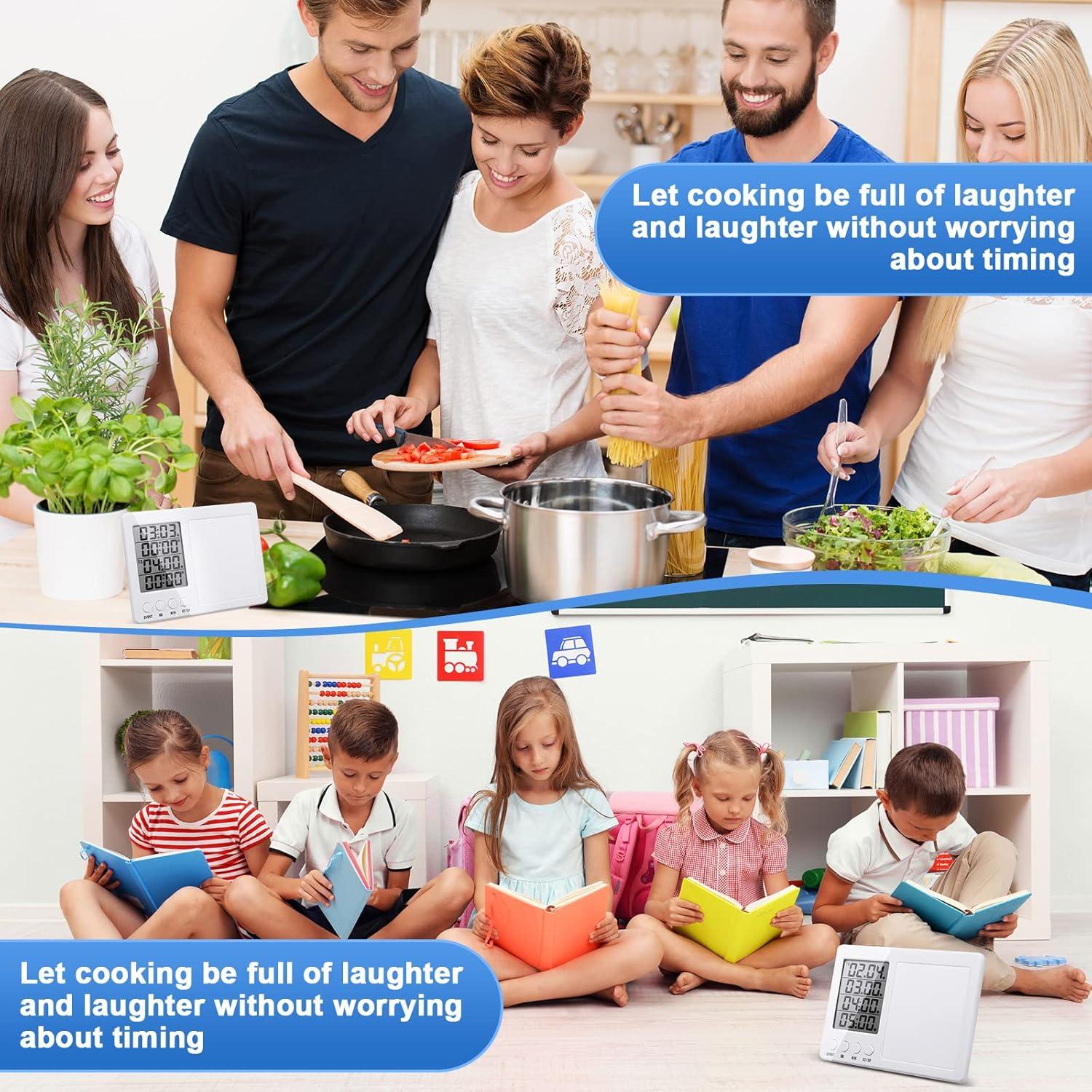 Temporizador Digital de Cocina Fabbay 2 Piezas 4 Eventos