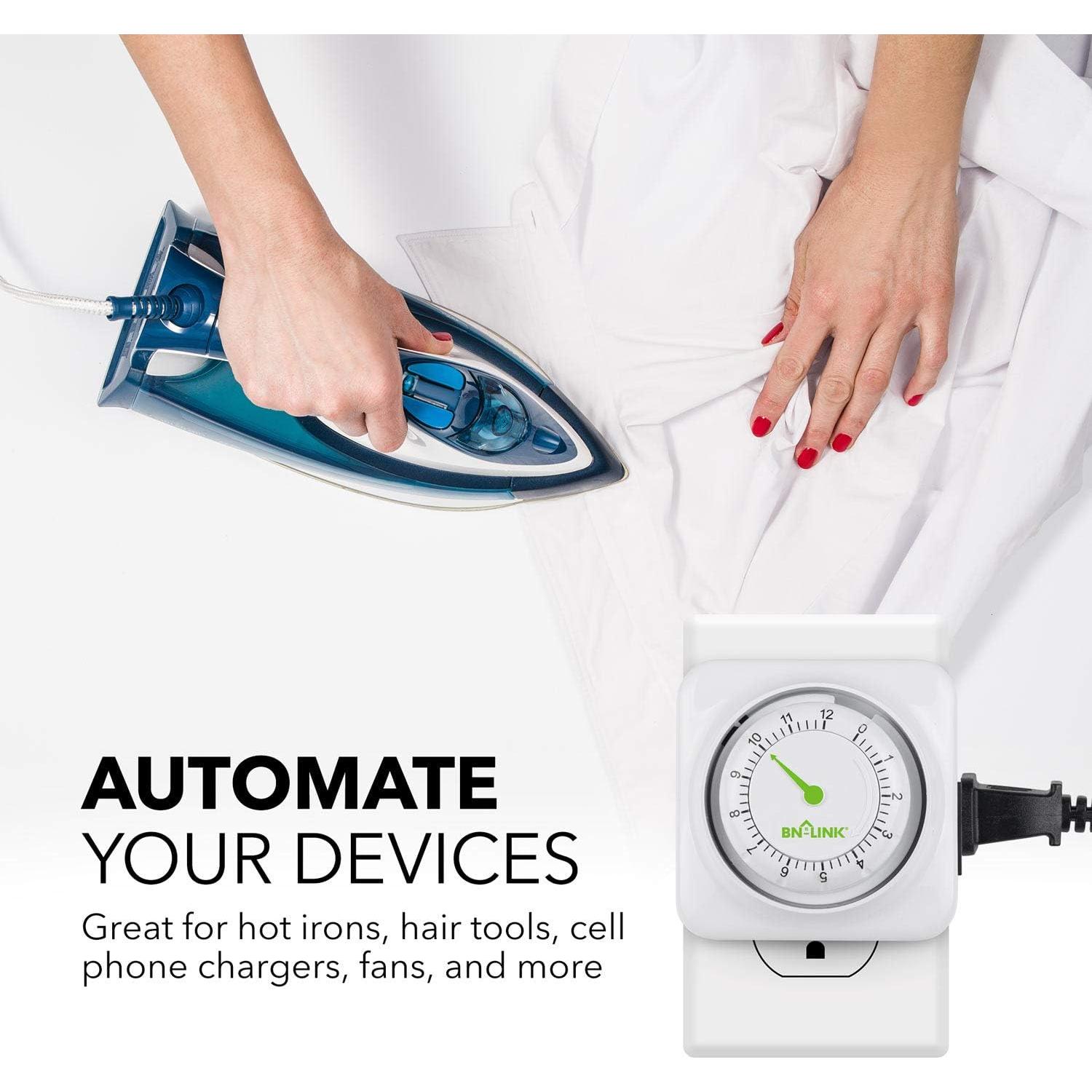 Temporizador Mecánico BN-LINK 12 Horas 1875W Ahorro Energía