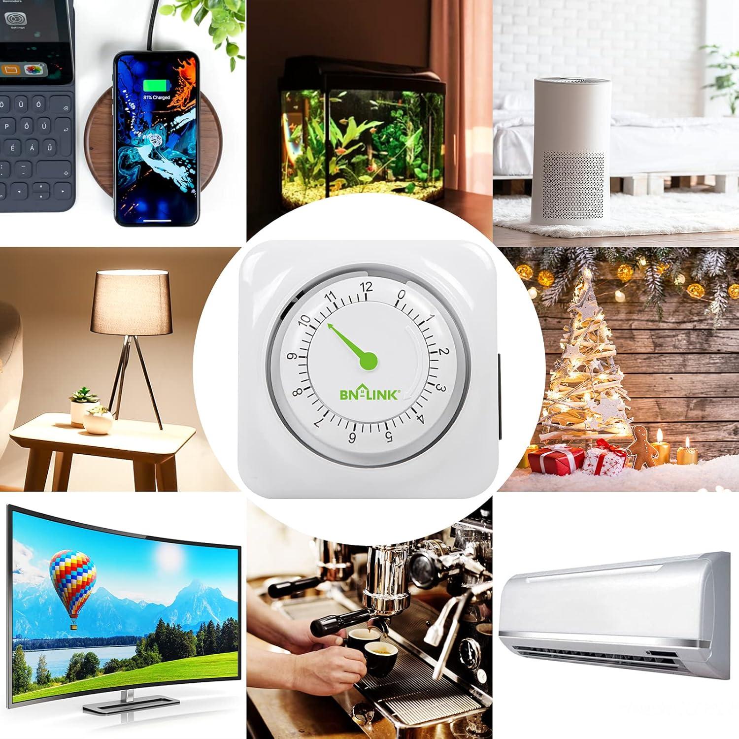 Temporizador Mecánico BN-LINK 12 Horas 1875W Ahorro Energía