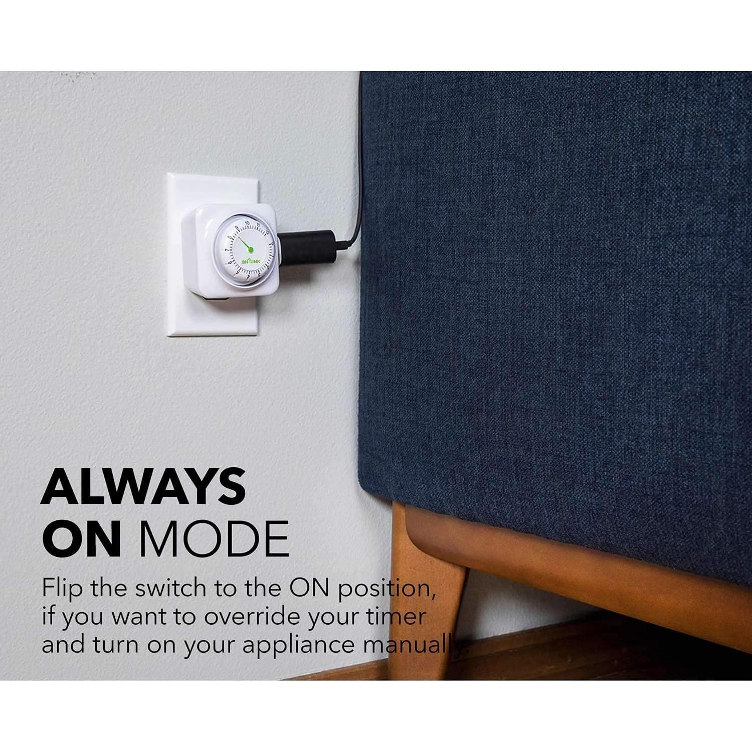 Temporizador Mecánico BN-LINK 12 Horas 1875W Ahorro Energía