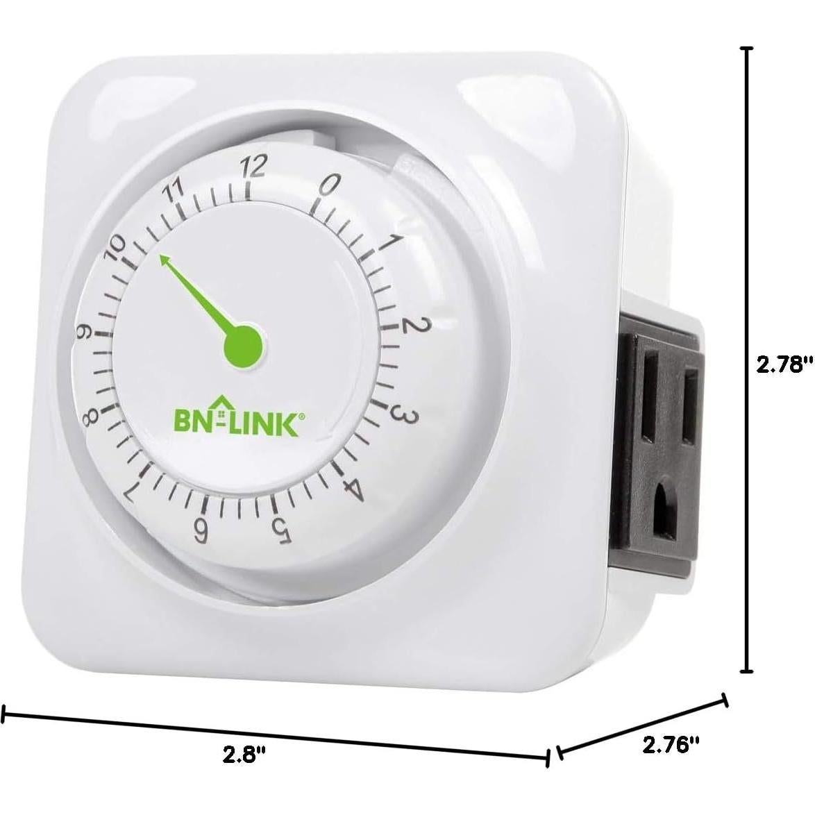 Temporizador Mecánico BN-LINK 12 Horas 1875W Ahorro Energía