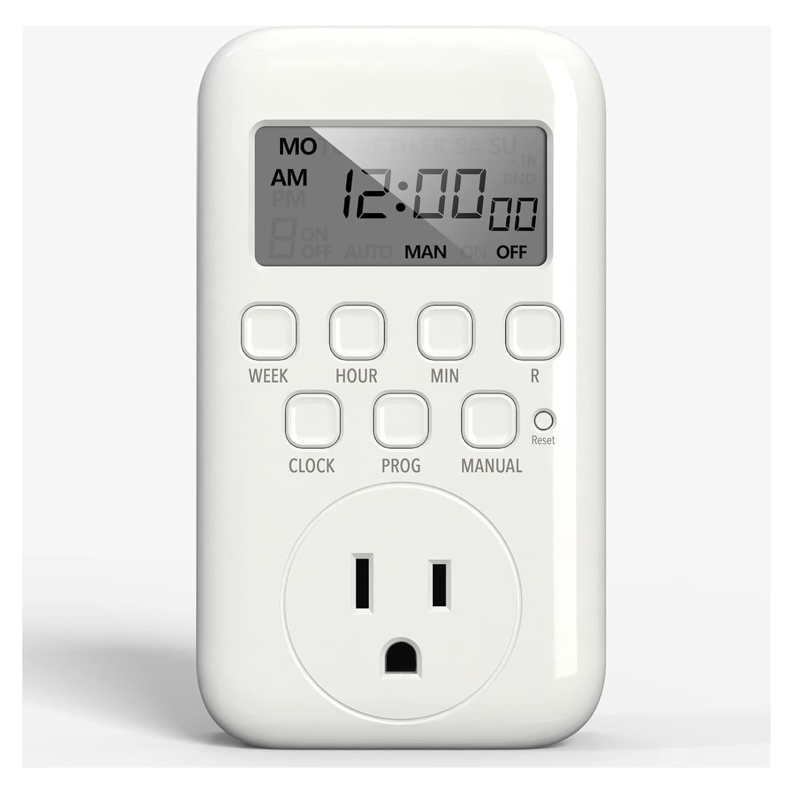 Temporizador Digital BN-LINK 7 Días 15A 125V Enchufe Interior