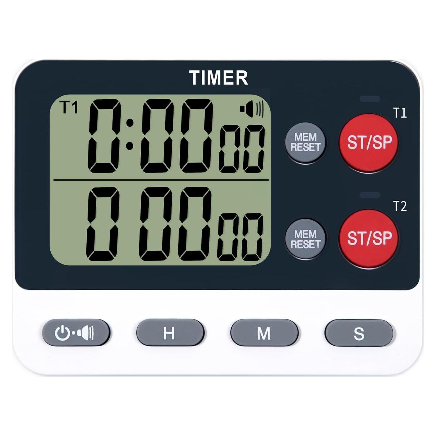 Temporizador de Cocina Digital TPNEG Dual con Pantalla Grande