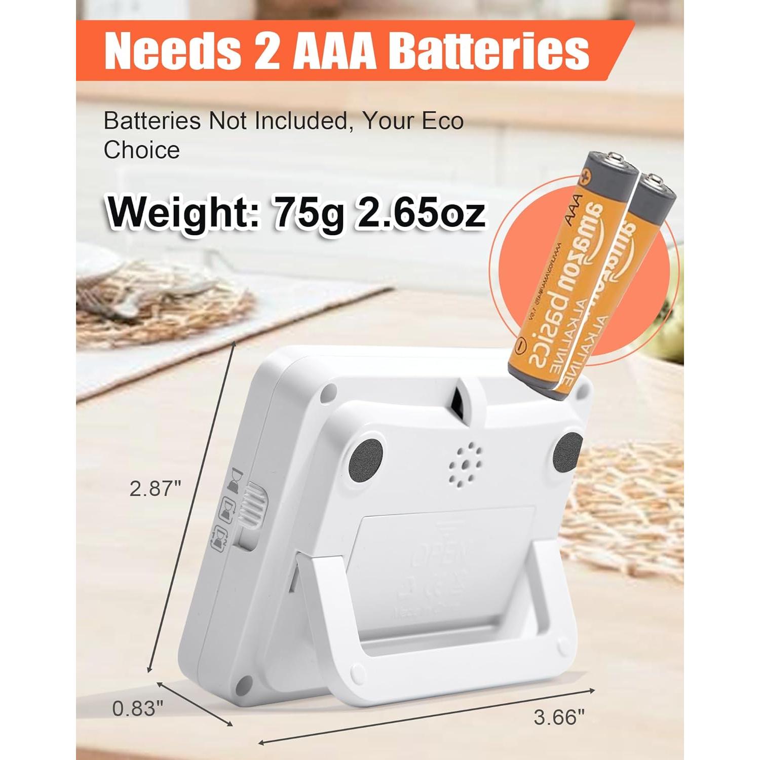 Temporizador de Cocina Digital TPNEG Dual con Pantalla Grande