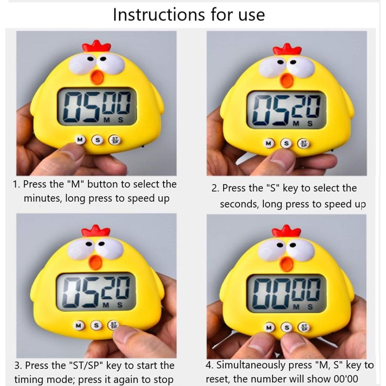 Temporizador de Cocina Digital LVGADR con Pantalla LCD Grande