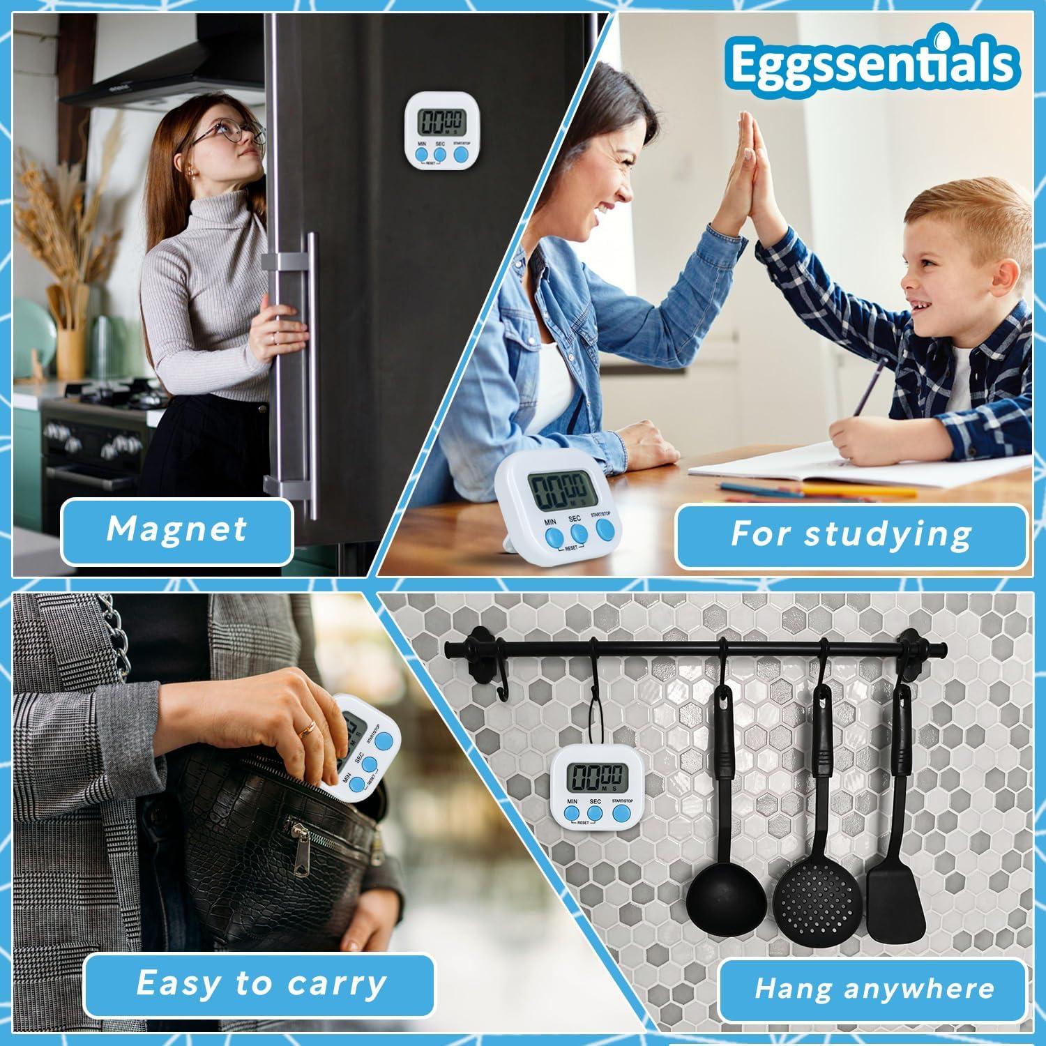 Temporizador de Cocina Digital Eggssentials - Paquete de 4