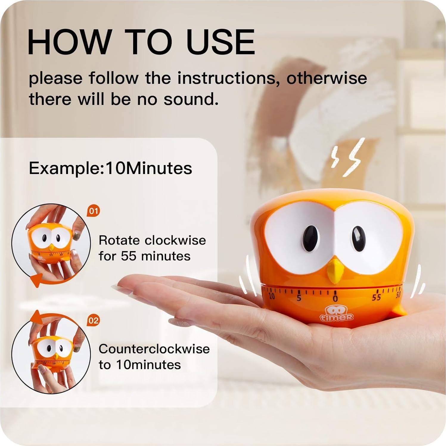 Temporizador Mecánico WEUPTOK Huevo Azul 0-60 Minutos