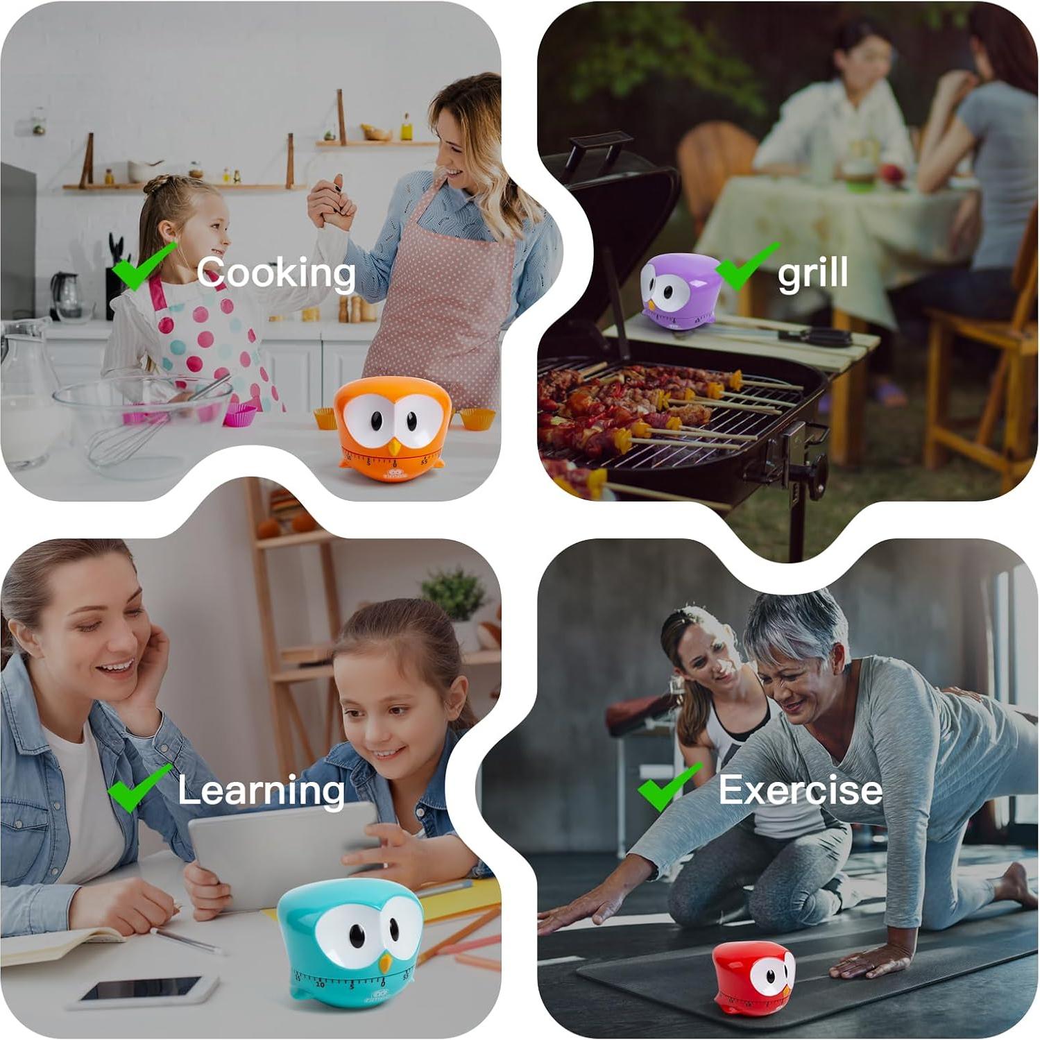 Temporizador Mecánico WEUPTOK Huevo Azul 0-60 Minutos