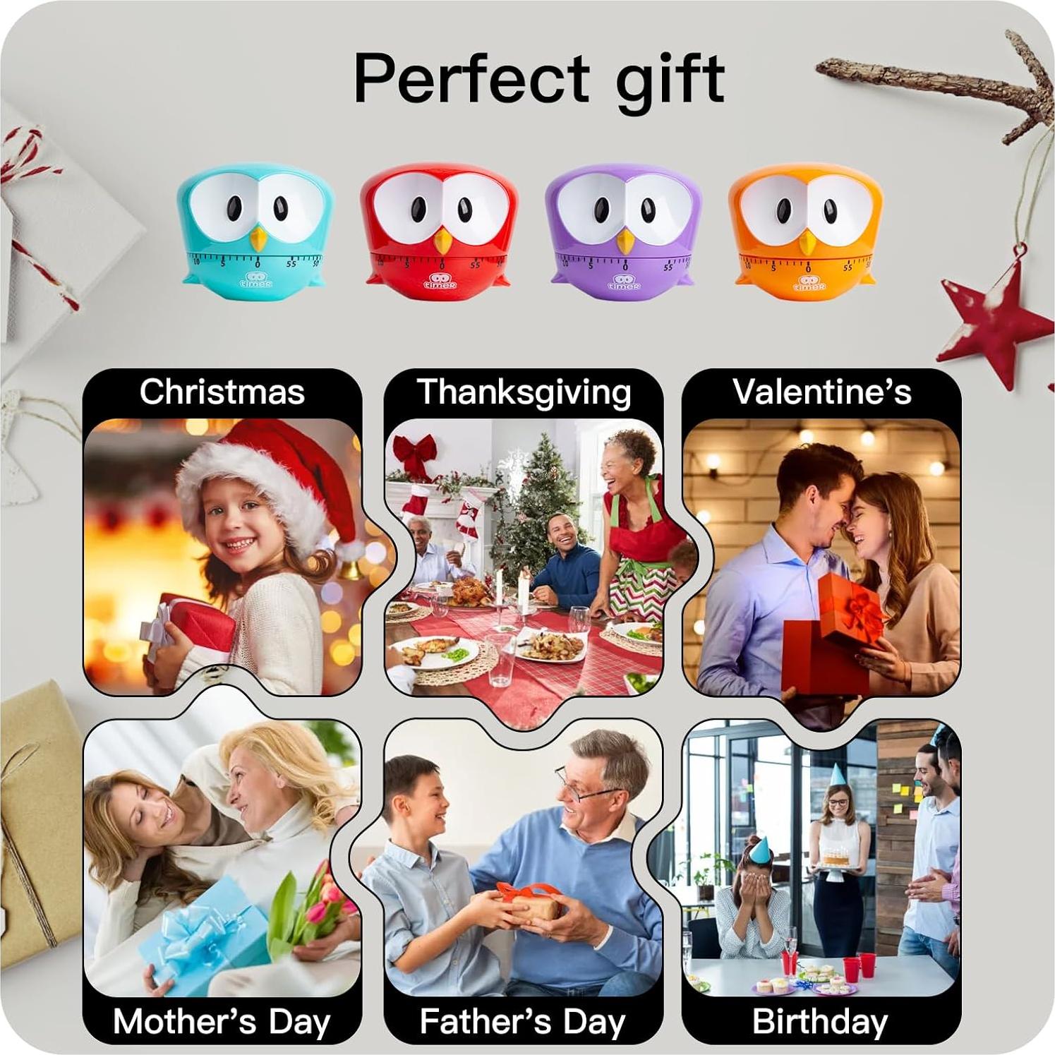 Temporizador Mecánico WEUPTOK Huevo Azul 0-60 Minutos