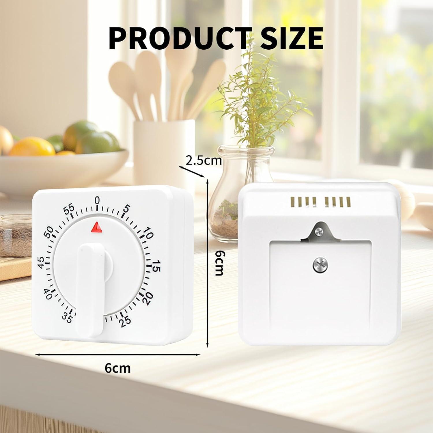 Temporizador de Cocina Mecánico WEST GOLD 60 Minutos Blanco