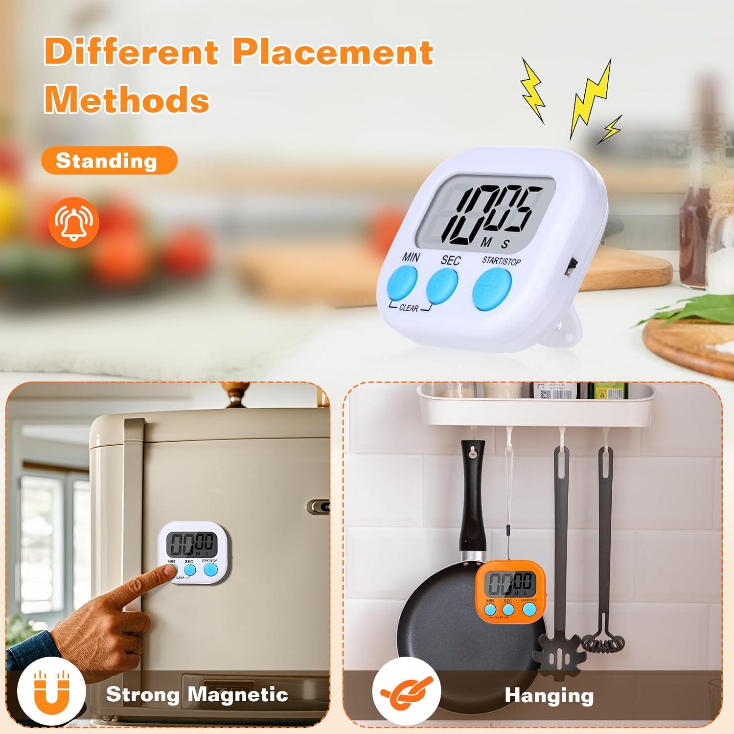 Paquete de 12 Temporizadores Digitales de Cocina Dualshine