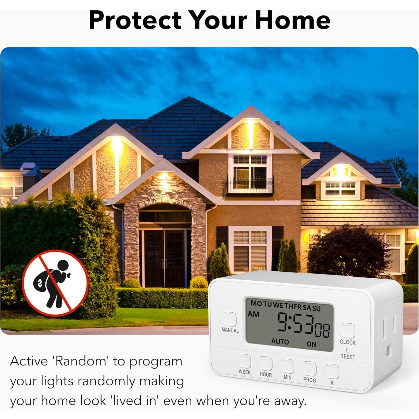 Temporizador Digital BN-LINK 7 Días Doble Salida 125V