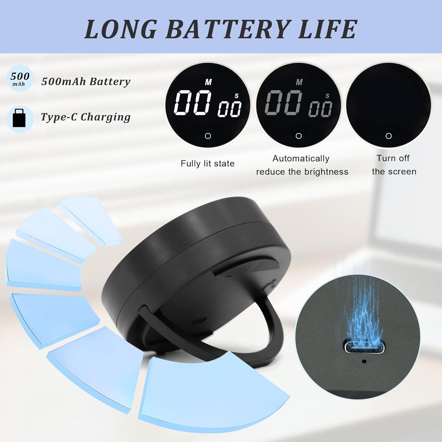 Temporizador de Cocina Digital BXF SPORTS 199 Minutos LED Negro