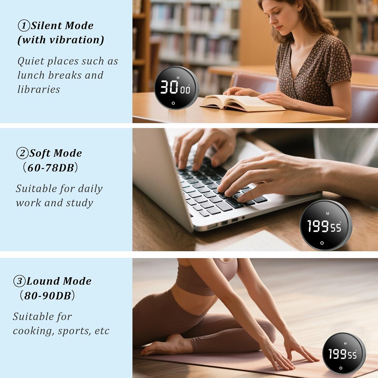 Temporizador de Cocina Digital BXF SPORTS 199 Minutos LED Negro