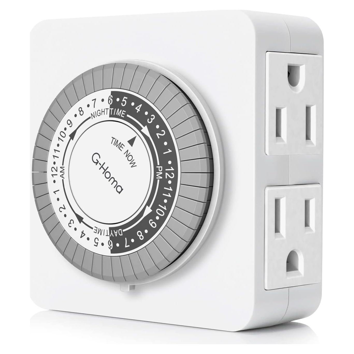 Temporizador Mecánico G-Homa 24 Horas 2 Salidas a Tierra