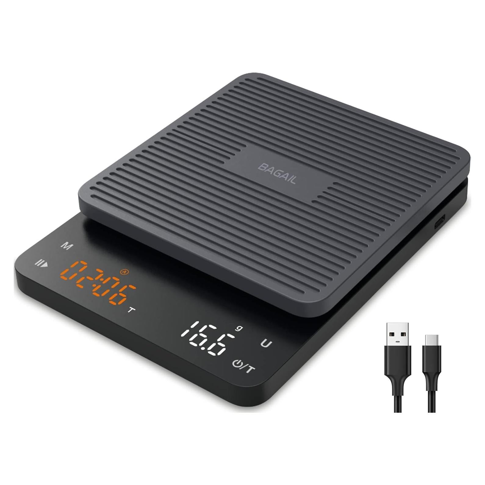 Balanza de Café BAGAIL BASICS 3 kg Alta Precisión con Temporizador