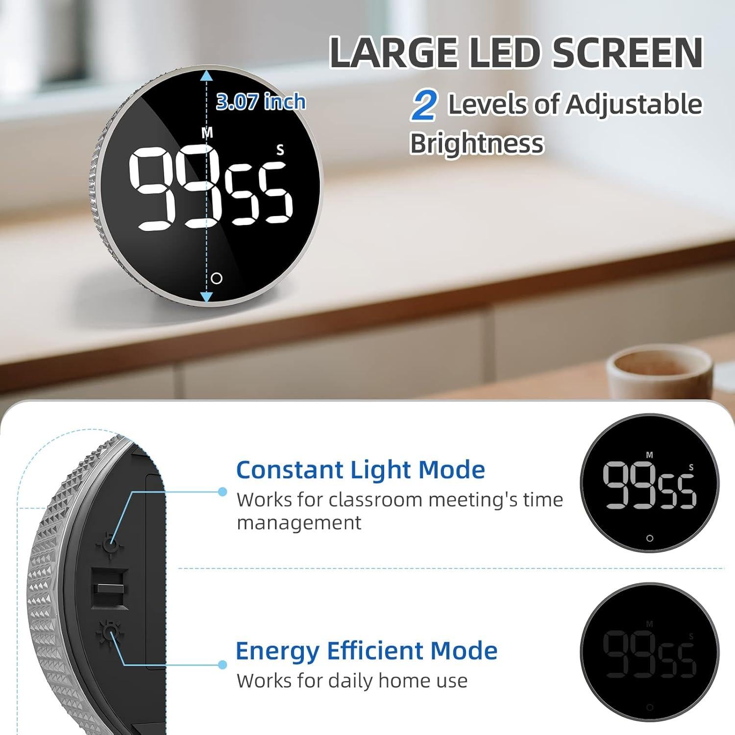 Temporizador Digital LFF Magnético con Pantalla LED 7.6cm